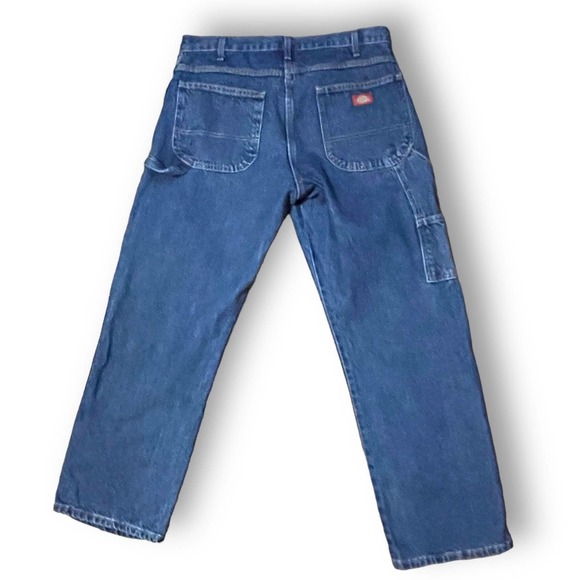 Dickies Men’s Distressed Blue Denim Carpenter Jeans - Size 34/30 - Picture 2 of 7